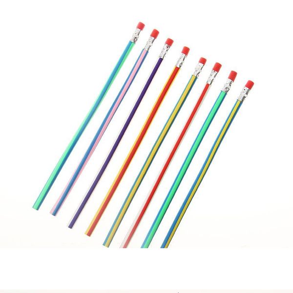 2020 Korea Cute Flexible Soft Pencil With Eraser School Stationery Colorful Magic Bendy Pencils Student School Office Writing Supplies