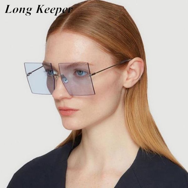 longkeeper 2020 oversized square sunglasses women fashion blue rimless sun glasses vintage men gafas, White;black
longkeeper 2020 oversized square sunglasses women fashion blue rimless sun glasses vintage men gafas, White;black