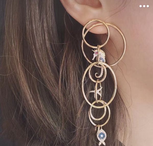 europe new fashion geomertric circle fish long dangle earrings yellow gold plated women party jewe, Golden
europe new fashion geomertric circle fish long dangle earrings yellow gold plated women party jewe, Golden