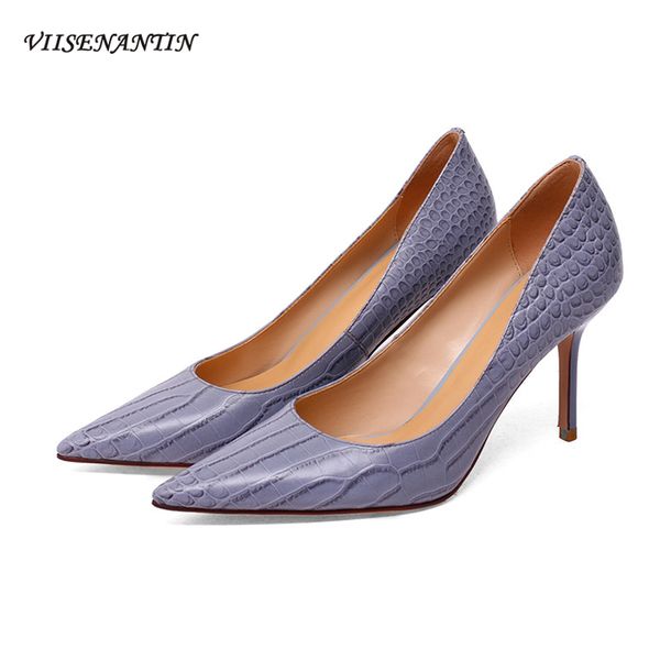 crocodile pattern leather high heels women stiletto heel new leather shallow stiletto heel point toe temperament luxury shoes, Black
crocodile pattern leather high heels women stiletto heel new leather shallow stiletto heel point toe temperament luxury shoes, Black