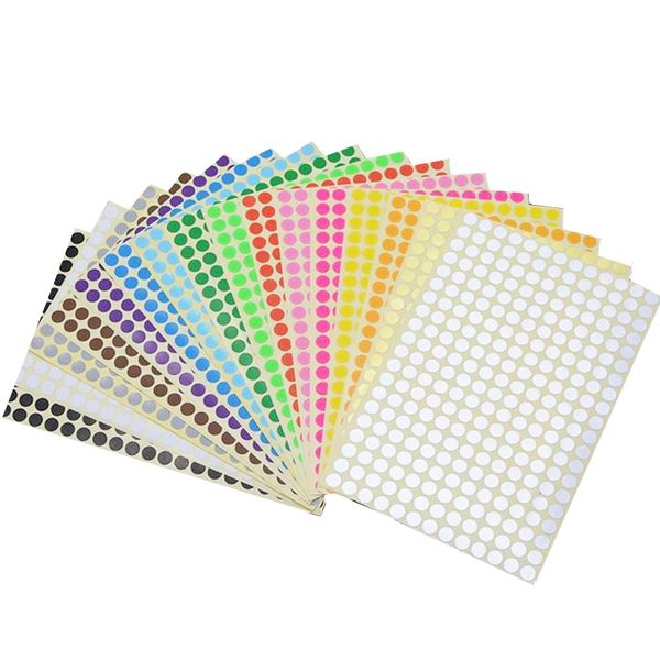 

dot sticker 6mm 8mm 10mm 13mm 16mm19mm 25mm 32mm round label self adhesive dot sticker office school supplier mix color