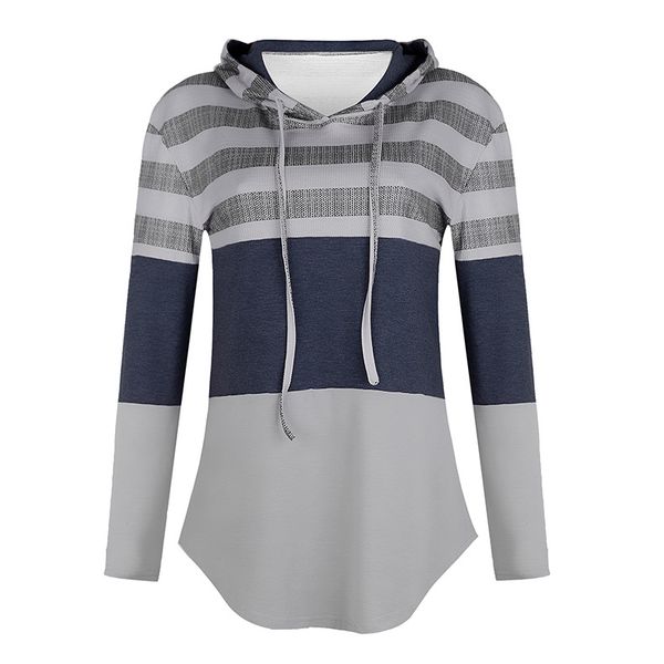 women loose striped print long sleeve hooded t shirt hoodie sweater fall style fashion casual sports 9 colors 2020 e81804, Black
women loose striped print long sleeve hooded t shirt hoodie sweater fall style fashion casual sports 9 colors 2020 e81804, Black
