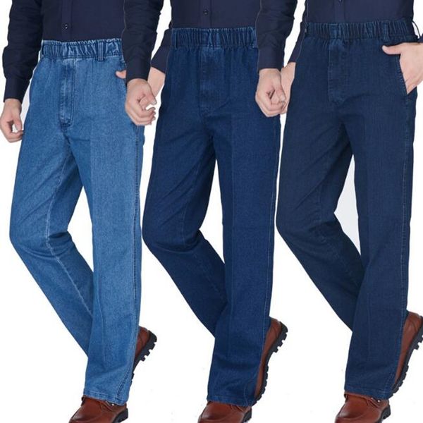 men's jeans men tall waist denim casual straight overalls pants business trousers, Blue
men's jeans men tall waist denim casual straight overalls pants business trousers, Blue