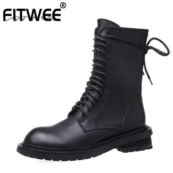 boots fitwee woman ankle genuine leather lace up women winter shoes cool flat heel short footwear size 34-39, Black
boots fitwee woman ankle genuine leather lace up women winter shoes cool flat heel short footwear size 34-39, Black