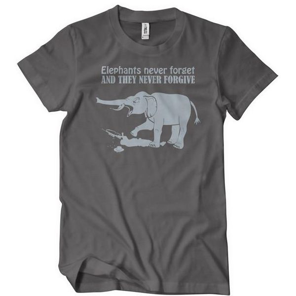 elephants never forget and they never forgive quality t shirts men printing short sleeve o neck tshirt genuine men's t-shirt
elephants never forget and they never forgive quality t shirts men printing short sleeve o neck tshirt genuine men's t-shirt