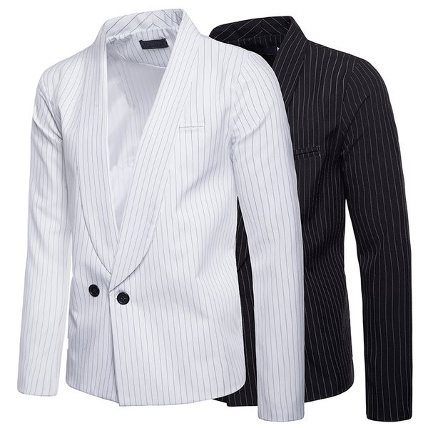 men's suits & blazers autumn and winter style 2021 europe america men stripes large body fashion casual design fold-down collar suit ja, White;black
men's suits & blazers autumn and winter style 2021 europe america men stripes large body fashion casual design fold-down collar suit ja, White;black
