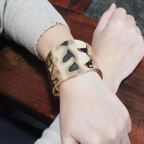 manilai punk a bump surface alloy cuff bangles for women fashion jewelry statement big alloy bangle bracelets accessories, Black
manilai punk a bump surface alloy cuff bangles for women fashion jewelry statement big alloy bangle bracelets accessories, Black