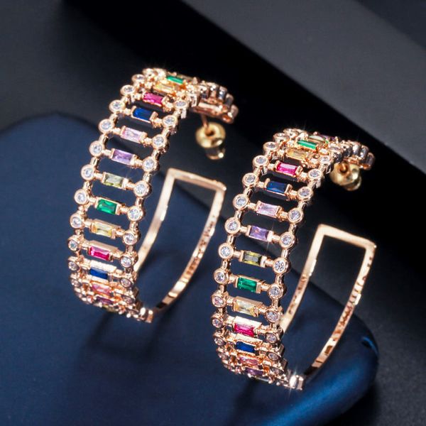luala big circle round multi rainbow color cubic zirconia crystal gold hoop earrings ladies statement jewelry cz613, Golden;silver
luala big circle round multi rainbow color cubic zirconia crystal gold hoop earrings ladies statement jewelry cz613, Golden;silver