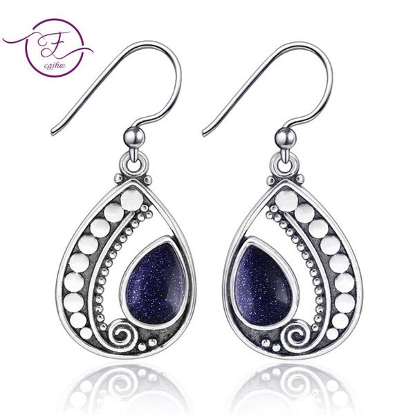 925 sterling silver pendant earrings 6x9mm drop-shaped blue sandstone vintage women fashion jewelry wedding party jewelry
925 sterling silver pendant earrings 6x9mm drop-shaped blue sandstone vintage women fashion jewelry wedding party jewelry
