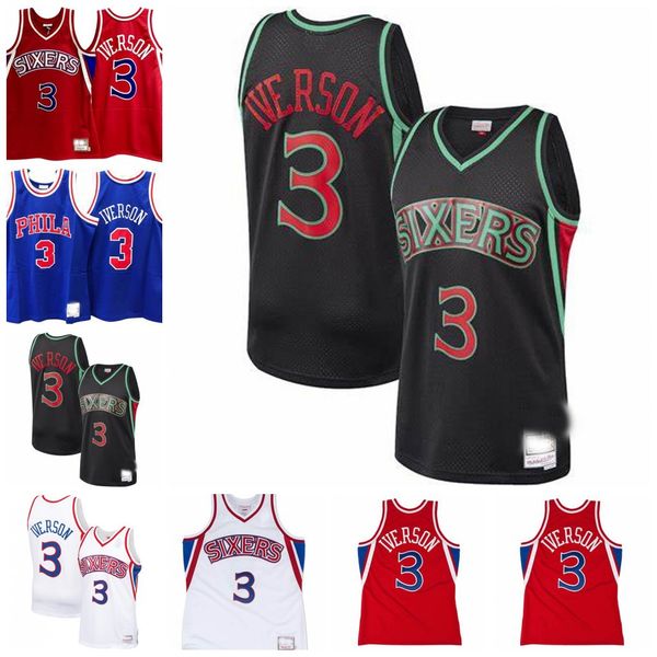 men's t-shirt allen iverson mitchell and nice 96 97 seven-a-side jersey white black red 100% stitched basketball jersey
men's t-shirt allen iverson mitchell and nice 96 97 seven-a-side jersey white black red 100% stitched basketball jersey
