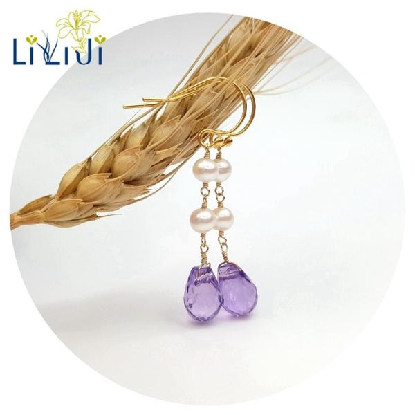 lii ji gemstone natural faceted amethyst drop beads freshwater pearl 925 sterling silver earring fahion women jewelry
lii ji gemstone natural faceted amethyst drop beads freshwater pearl 925 sterling silver earring fahion women jewelry