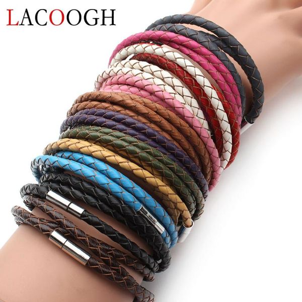 tennis 100% genuine braided leather bracelet men women 3 wrap 4mm magnetic clasps charms bracelets pulseras male female jewelry, Golden;silver
tennis 100% genuine braided leather bracelet men women 3 wrap 4mm magnetic clasps charms bracelets pulseras male female jewelry, Golden;silver