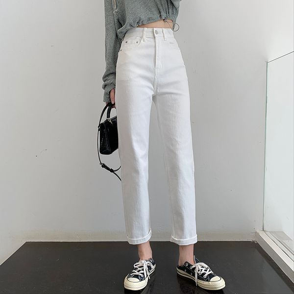 autumn and winter new style street fashion casual high-waist stretch jeans women, solid color thinner nine-point straight jeans, Blue
autumn and winter new style street fashion casual high-waist stretch jeans women, solid color thinner nine-point straight jeans, Blue
