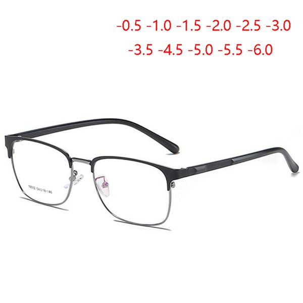 0 -0.5 -1.0 to -6.0 tr90 retro business square myopia glasses men metal 1.56 refractive index lens prescription eyeglasses male, White;black
0 -0.5 -1.0 to -6.0 tr90 retro business square myopia glasses men metal 1.56 refractive index lens prescription eyeglasses male, White;black