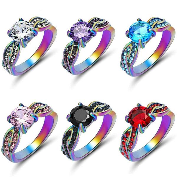 cluster rings tianbo elegant stylish gold rainbow color shiny attractive cubic zirconia lady's wedding ring full size for gift anillos, Golden;silver
cluster rings tianbo elegant stylish gold rainbow color shiny attractive cubic zirconia lady's wedding ring full size for gift anillos, Golden;silver