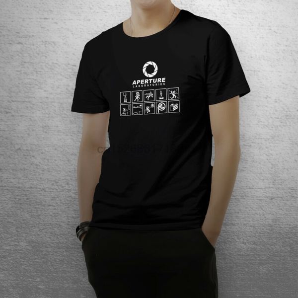 portal 2 aperture science laboratories video game mens black t shirt