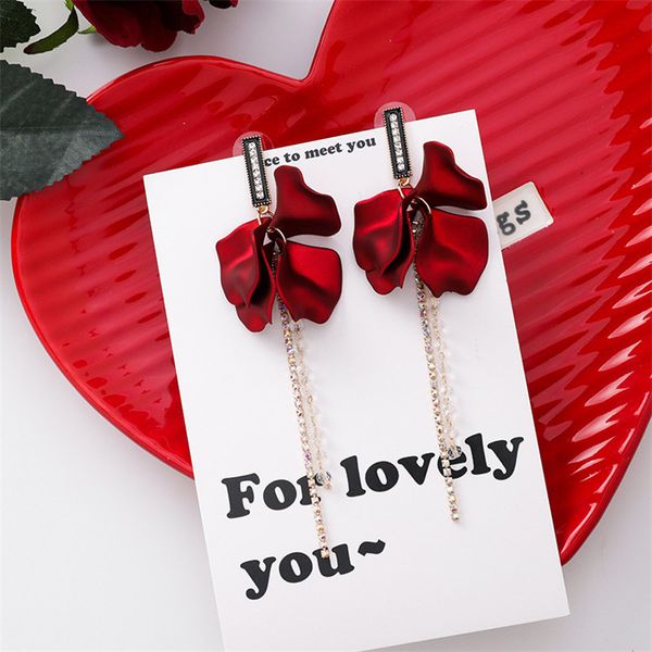 korean dangle red petals acrylic earrings fashion bohemian romantic resin rose flower statement drop earrings for women jewelry
korean dangle red petals acrylic earrings fashion bohemian romantic resin rose flower statement drop earrings for women jewelry