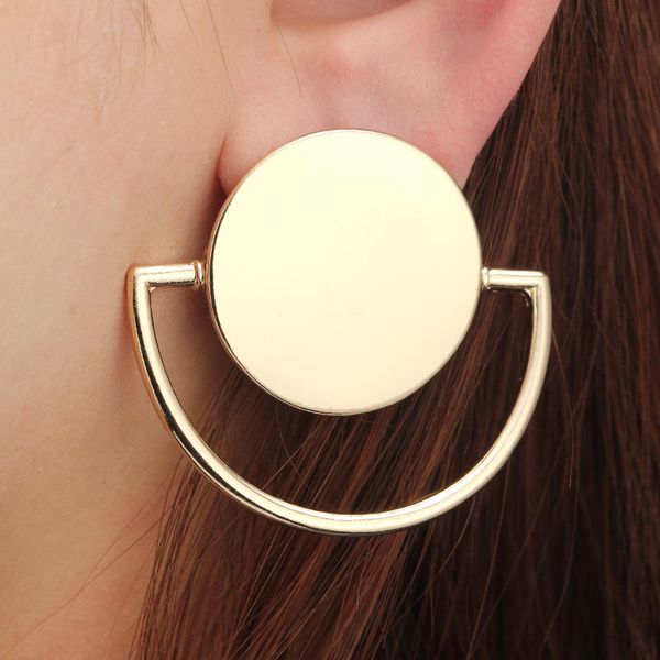 hoop & huggie women irregular geometric earrings semi-circular metal creative earring ladies costume jewellery vintage, Golden;silver
hoop & huggie women irregular geometric earrings semi-circular metal creative earring ladies costume jewellery vintage, Golden;silver