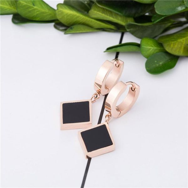 lokaer black shell square titanium steel ear buckle female hoop earrings classic rose gold wedding earrings for women e17129, Golden;silver
lokaer black shell square titanium steel ear buckle female hoop earrings classic rose gold wedding earrings for women e17129, Golden;silver