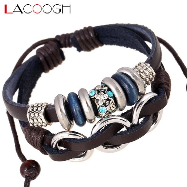 lacoogh new fashion ethnic retro wrap leather bracelets for men women multiple layers pu beads punk charms bracelet bangles, Golden;silver
lacoogh new fashion ethnic retro wrap leather bracelets for men women multiple layers pu beads punk charms bracelet bangles, Golden;silver