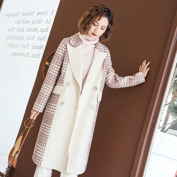 women's wool & blends coat women spring autumn ladies coats and jackets double sided long jacket korean abrigos mujer invierno 2021 913, Black
women's wool & blends coat women spring autumn ladies coats and jackets double sided long jacket korean abrigos mujer invierno 2021 913, Black