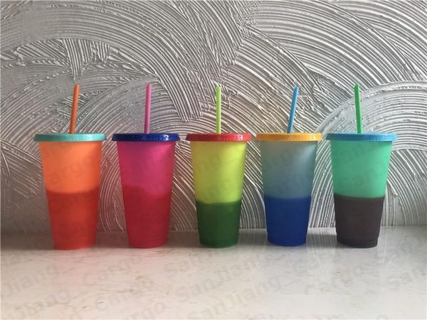 710ml color change mug plastic reusable drinking tumblers with lid and straw pp candy color eco-friendly drink cups magic coffee mug e31601
710ml color change mug plastic reusable drinking tumblers with lid and straw pp candy color eco-friendly drink cups magic coffee mug e31601
