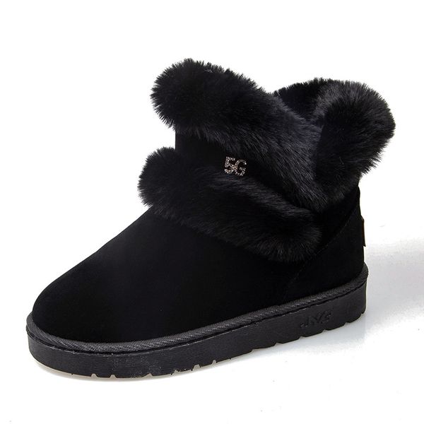 snow boots for women female short boots winter plush cotton-padded shoes warm non-slip soft bottom solid footwear, Black
snow boots for women female short boots winter plush cotton-padded shoes warm non-slip soft bottom solid footwear, Black