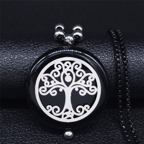 afawa tree of life stainless steel chain necklace women black color natural stone long necklace jewelry collares largos na7s04, Silver
afawa tree of life stainless steel chain necklace women black color natural stone long necklace jewelry collares largos na7s04, Silver