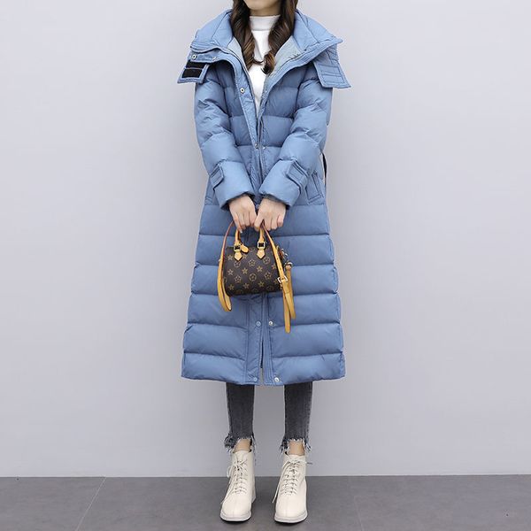 2020 new women winter white duck down jacket female ultra light warm soft solid color coat female belt slim long parkas s151, Black
2020 new women winter white duck down jacket female ultra light warm soft solid color coat female belt slim long parkas s151, Black