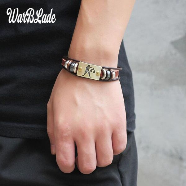 charm bracelets wbl selling europe fashion 12 zodiac sign bracelet with stainless steel genuine leather for men personality jewelry, Golden;silver
charm bracelets wbl selling europe fashion 12 zodiac sign bracelet with stainless steel genuine leather for men personality jewelry, Golden;silver