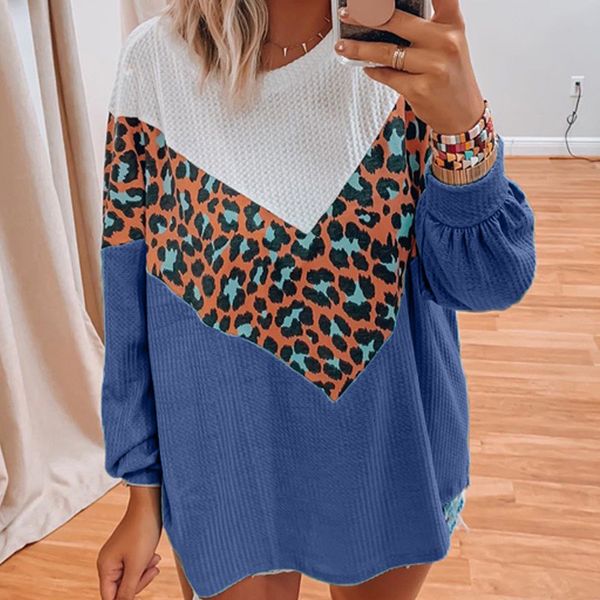 2020 leopard print stitching t shirt women new loose round neck long sleeve ladies graphic tee oversized t shirt harajuku, White
2020 leopard print stitching t shirt women new loose round neck long sleeve ladies graphic tee oversized t shirt harajuku, White
