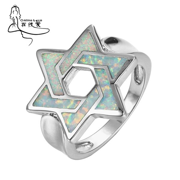 cluster rings star of david ring cool punk israel jewish male jewelry white opal religion vintage fashion r196, Golden;silver
cluster rings star of david ring cool punk israel jewish male jewelry white opal religion vintage fashion r196, Golden;silver