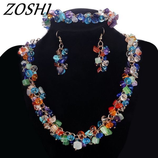 zoshi colorful geometric natural stone chocker necklace bracelet earrings 3pcs african beads gold jewelry sets for women, Silver
zoshi colorful geometric natural stone chocker necklace bracelet earrings 3pcs african beads gold jewelry sets for women, Silver