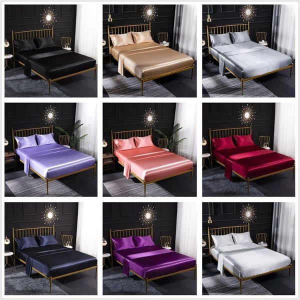 satin flat and fitted sheet pillowcase bedding sets for l quilting reactive printing solid color durable bedroom decoration
satin flat and fitted sheet pillowcase bedding sets for l quilting reactive printing solid color durable bedroom decoration