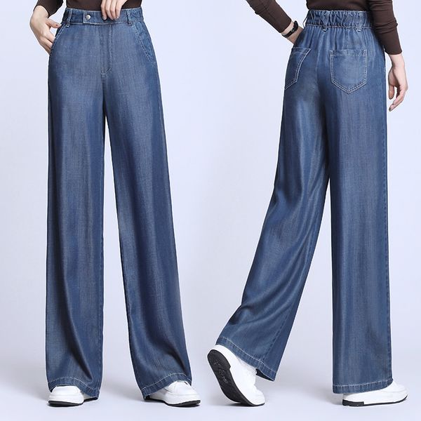 the drape thin waist new summer big yards loose straight recreational ice silk the land wide-legged pants of female, Blue
the drape thin waist new summer big yards loose straight recreational ice silk the land wide-legged pants of female, Blue