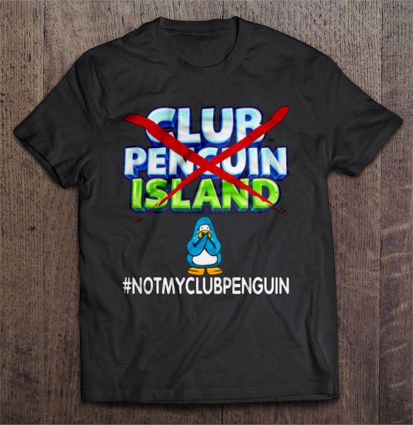men t shirt club penguin island #notmyclubpenguin women t-shirt