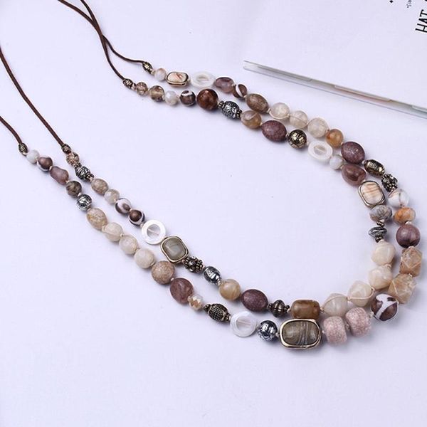 bohemia necklace multi-layer geometric resin acrylic beads long chain necklace women jewelry new woman's accesories, Silver
bohemia necklace multi-layer geometric resin acrylic beads long chain necklace women jewelry new woman's accesories, Silver