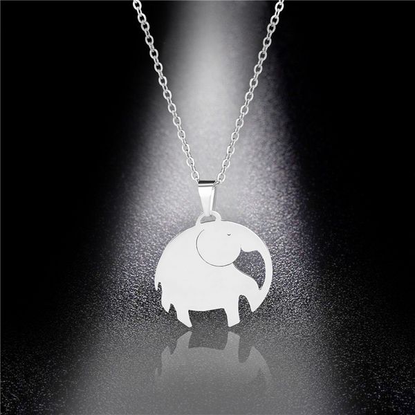 pendant necklaces 316l stainless steel simple design mini elephant necklace female tide ins hip hop cartoon clavicle chain, Silver
pendant necklaces 316l stainless steel simple design mini elephant necklace female tide ins hip hop cartoon clavicle chain, Silver