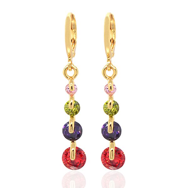 women multi-color pink crystal earrings cz gold color dangle drop earrings jewelry, Silver
women multi-color pink crystal earrings cz gold color dangle drop earrings jewelry, Silver
