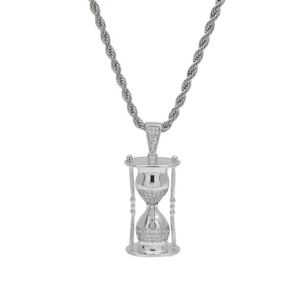 2020 new hip-hop men's hourglass copper inlaid zircon pendant street personality jewelry factory direct sales, Silver
2020 new hip-hop men's hourglass copper inlaid zircon pendant street personality jewelry factory direct sales, Silver