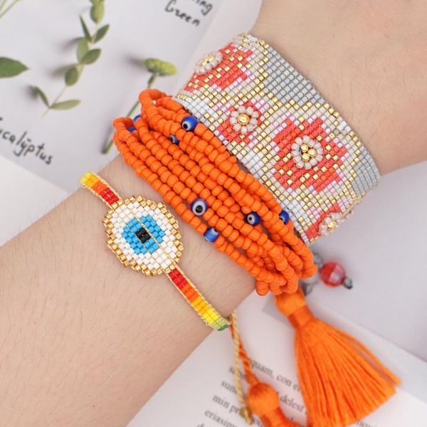 charm bracelets grapes evil eye bracelet for women turkish miyuki jewelry glass bead flower pattern pulseras femme handmade gift, Golden;silver
charm bracelets grapes evil eye bracelet for women turkish miyuki jewelry glass bead flower pattern pulseras femme handmade gift, Golden;silver