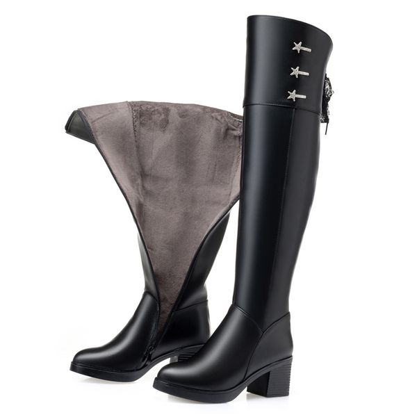 sunny everest women shoes plus size winter leather boots thigh high boots black high heel warm size 35-43
sunny everest women shoes plus size winter leather boots thigh high boots black high heel warm size 35-43