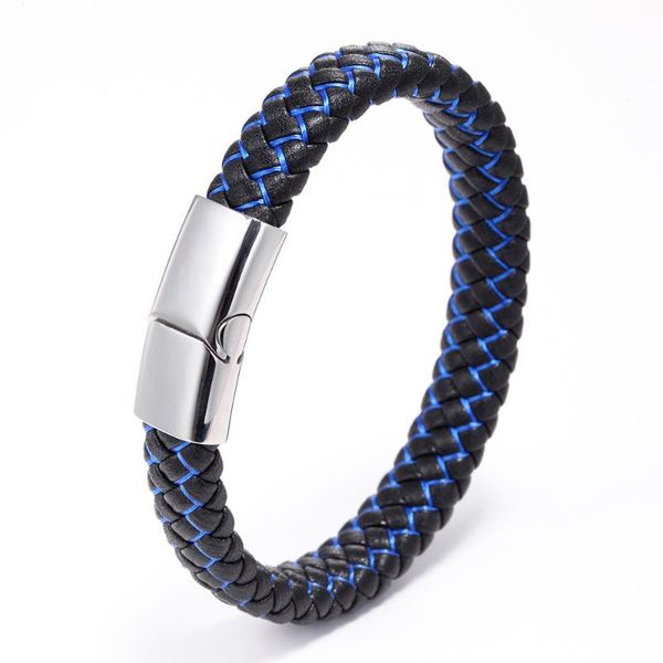 charm bracelets leather woven simple stainless steel bracelet men's titanium jewelry and elegant temperament wrist strap, Golden;silver
charm bracelets leather woven simple stainless steel bracelet men's titanium jewelry and elegant temperament wrist strap, Golden;silver