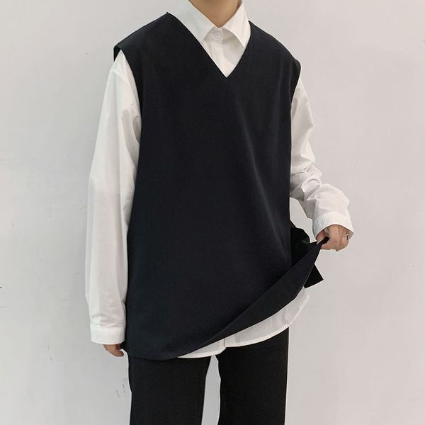 men's vests autumn dress vest fashion solid color casual v-neck pullover men streetwear wild loose korean mens suit m-3xl, Black;white
men's vests autumn dress vest fashion solid color casual v-neck pullover men streetwear wild loose korean mens suit m-3xl, Black;white