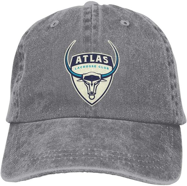 ball caps atlas lacrosse baseball cap adjustable trucker hat, Blue;gray