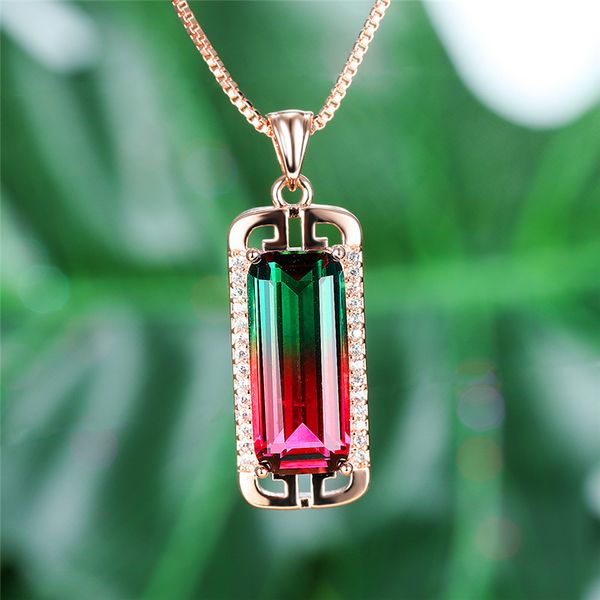 pendant necklaces luxury female rainbow zircon necklace rose gold color chain for women cute crystal square wedding, Silver
pendant necklaces luxury female rainbow zircon necklace rose gold color chain for women cute crystal square wedding, Silver