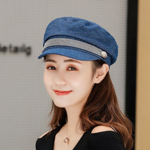fashion rhinestone cowboy beret cap for women girls autumn winter flat cap hats stylish painter caps bonnet, Blue;gray
fashion rhinestone cowboy beret cap for women girls autumn winter flat cap hats stylish painter caps bonnet, Blue;gray