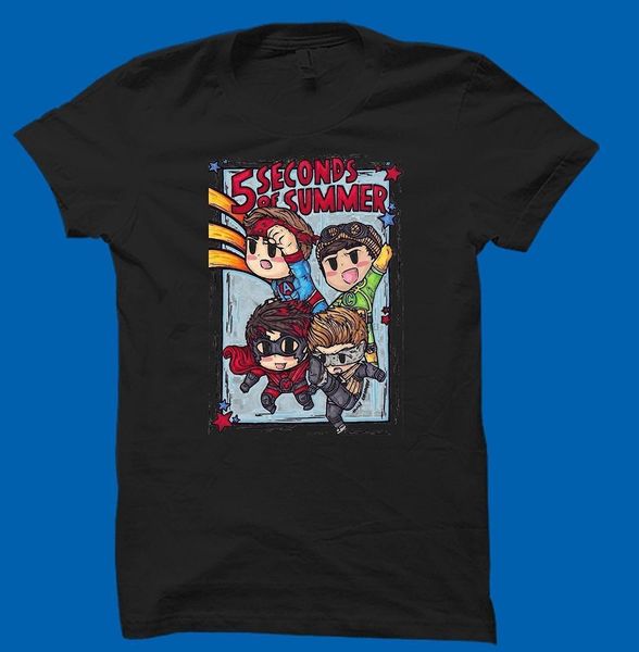 cartoon funny 5 seconds of summer 5sos t shirt simple short-sleeved cotton t-shirt tee
cartoon funny 5 seconds of summer 5sos t shirt simple short-sleeved cotton t-shirt tee