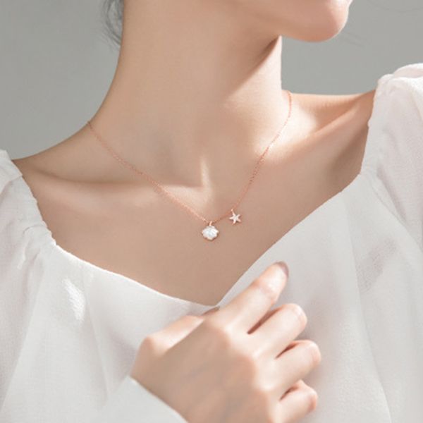 pendant necklaces chic trendy starfish shell necklace luxury fashion clavicle chain for women party jewelry accessories, Silver
pendant necklaces chic trendy starfish shell necklace luxury fashion clavicle chain for women party jewelry accessories, Silver