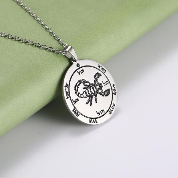 lemegeton key of solomon second third pentacle of the sun jupiter mars scorpion talisman amulet stainless steel necklace, Silver
lemegeton key of solomon second third pentacle of the sun jupiter mars scorpion talisman amulet stainless steel necklace, Silver